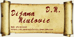 Dijana Miulović vizit kartica